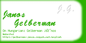 janos gelberman business card